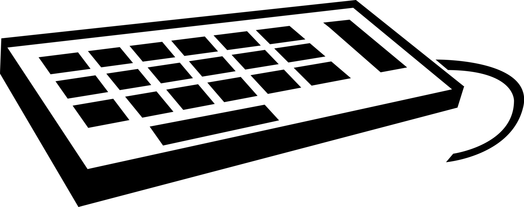 Vector Illustration of Computer Keyboard for Input of Alphanumeric Data