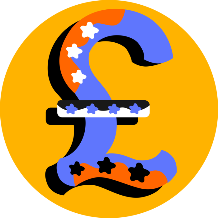 Vector Illustration of Currency Money Symbol British Pound Sterling