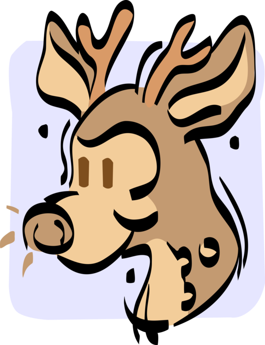 Vector Illustration of Festive Season Christmas Reindeer Animal