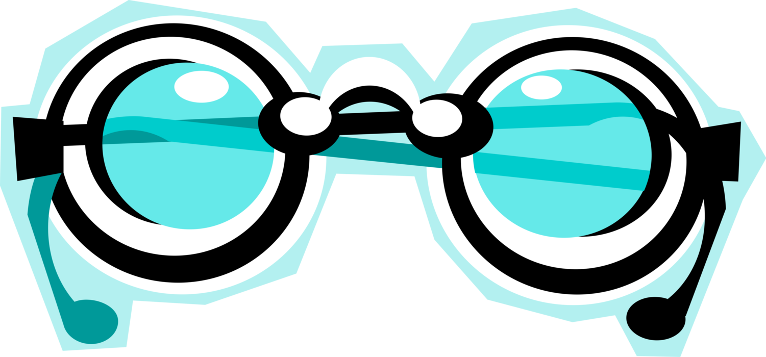 Vector Illustration of Eyeglasses or Reading Glasses to Correct or Aid Vision