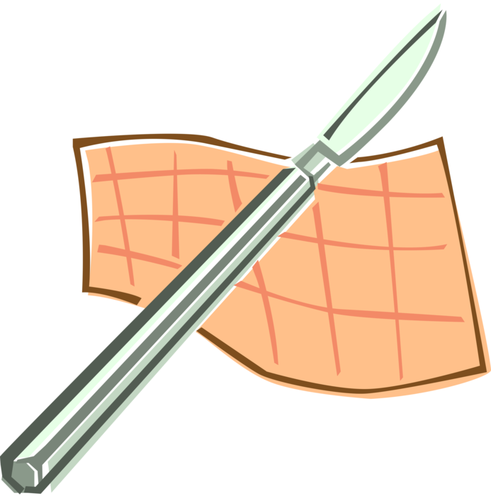 Vector Illustration of Hospital Operating Room Scalpel or Lancet Knife used for Surgery