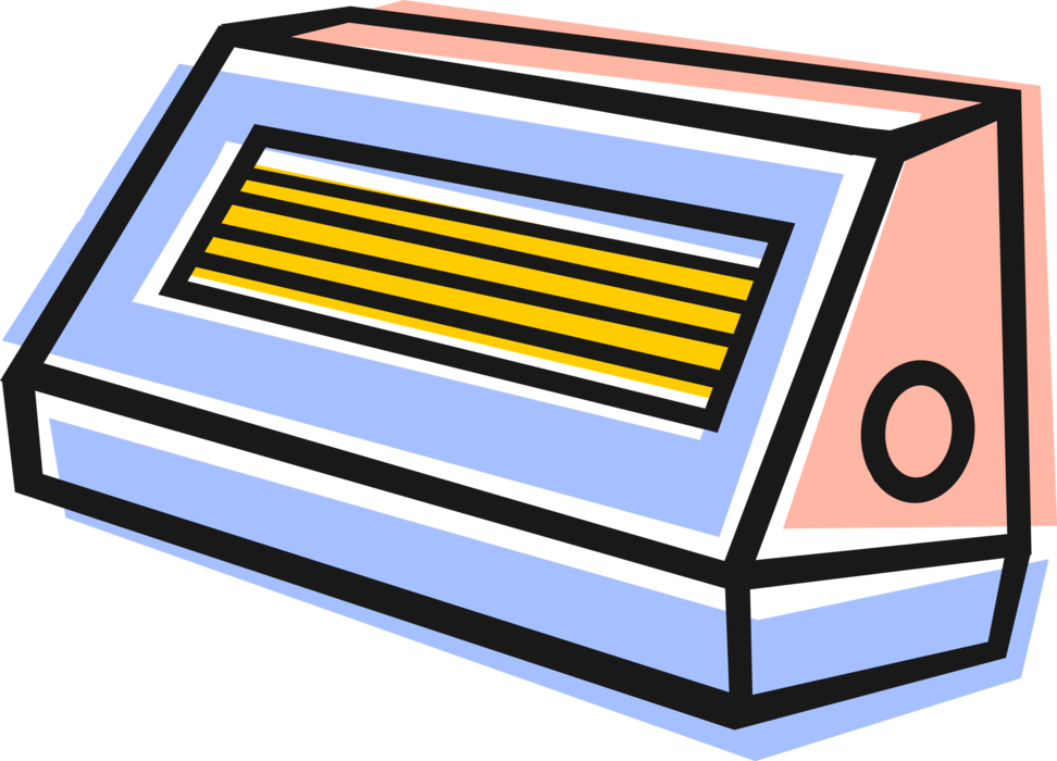 Vector Illustration of Electric Radiator Heater Provides Radiant Heat