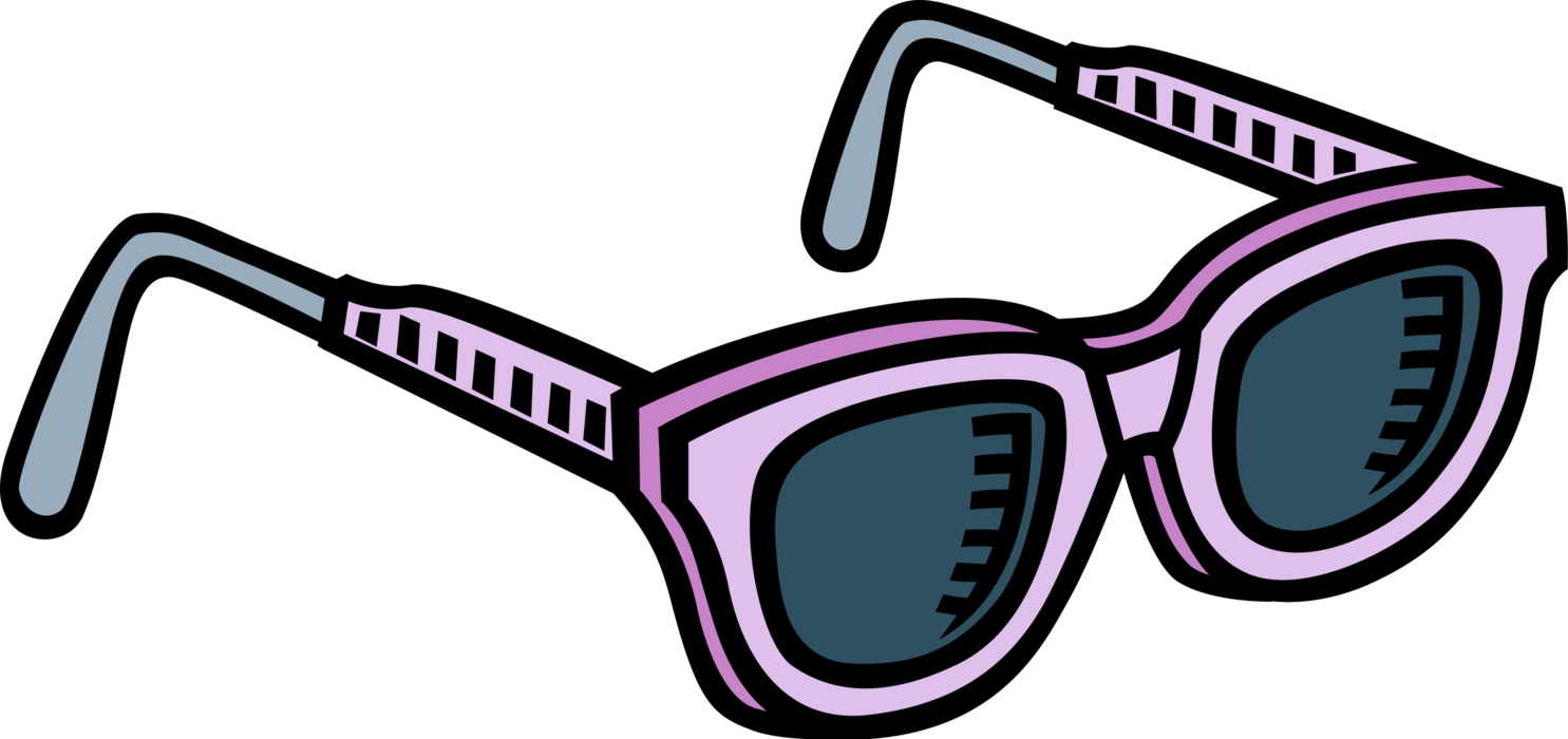 Vector Illustration of Sunglasses or Sun Glasses Protective Eyewear