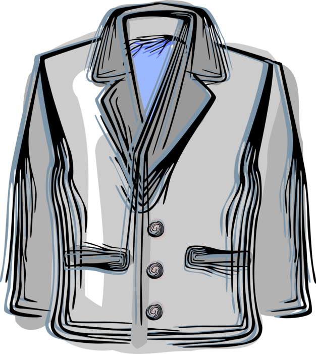Vector Illustration of Dress Coat Clothing Garment Jacket