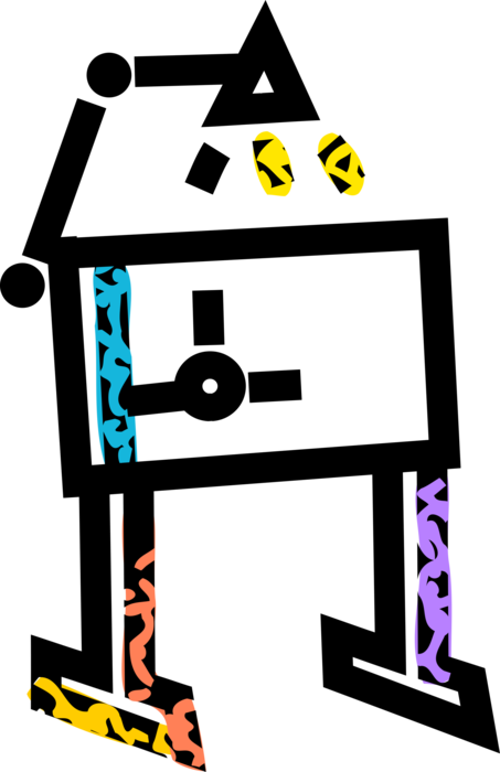 Vector Illustration of Visual Arts Artist's Easel and Lamp