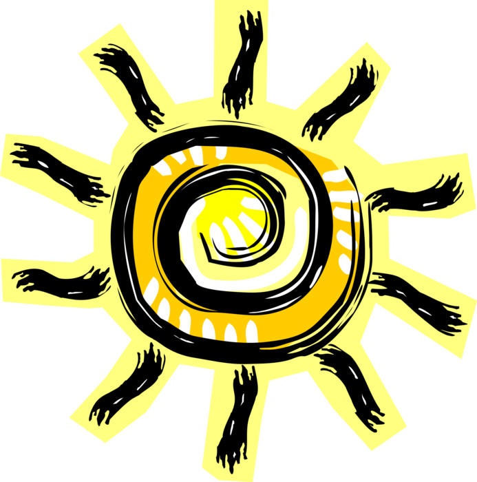 Vector Illustration of Sun Rays Symbol