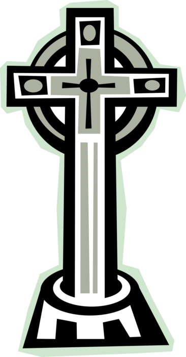 Vector Illustration of Christian Religion Celtic Cross