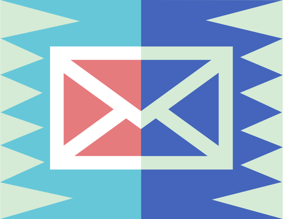 Vector Illustration of Post Office Mail or Postal Airmail Envelope, Letters, Postcards, and Parcels