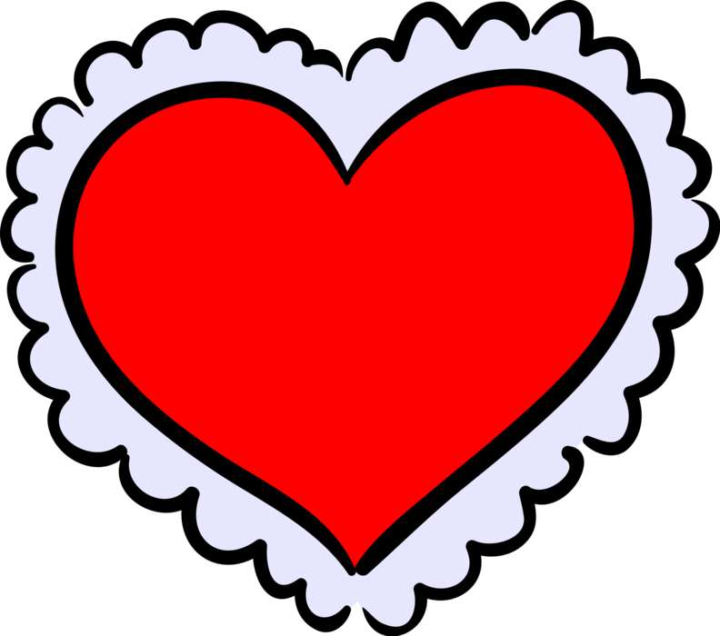 Vector Illustration of Valentine's Day Sentimental Love Heart Expression of Affection