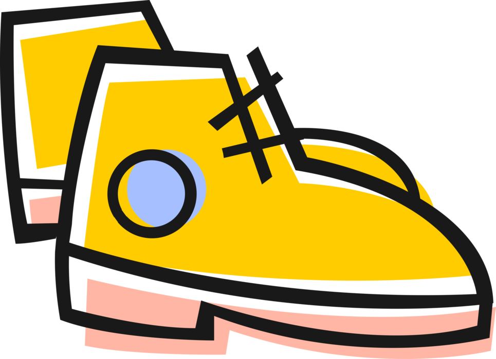 Vector Illustration of Hiking Boots Footwear Designed to Protect the Feet While Walking or Hiking