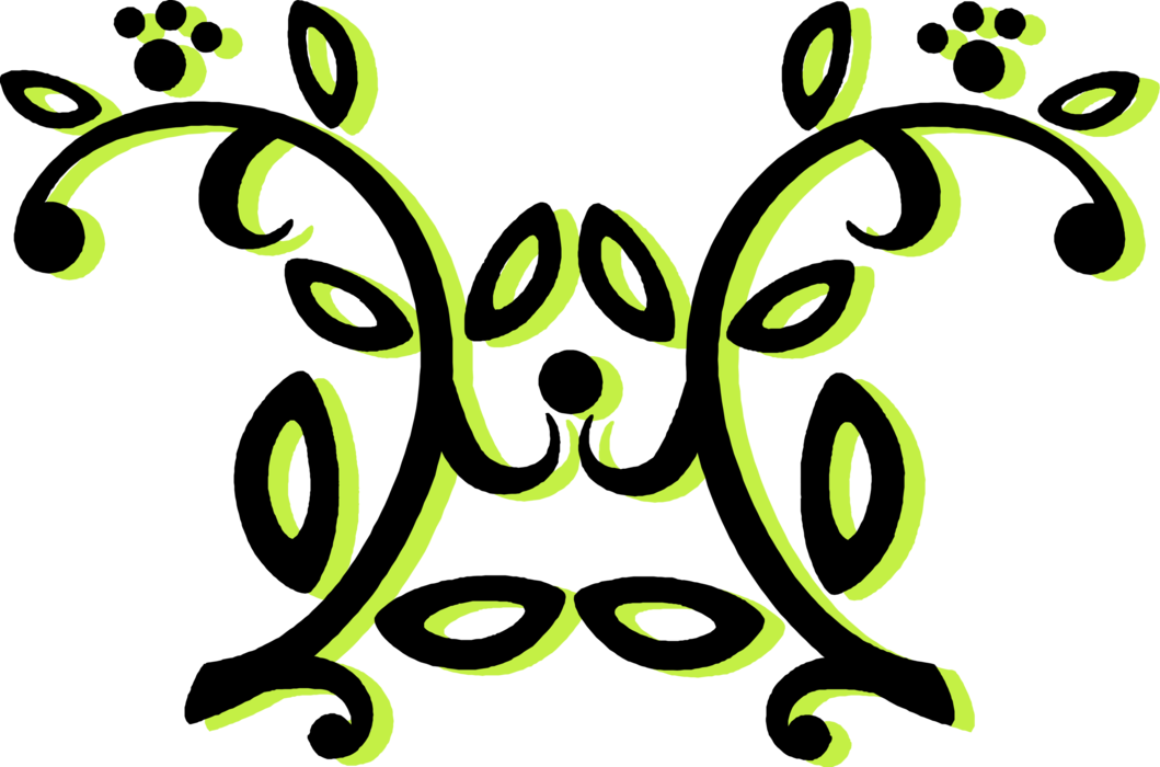 Vector Illustration of Botanical Horticulture Plant Floral Flower Blossoms and Stem and Leaves