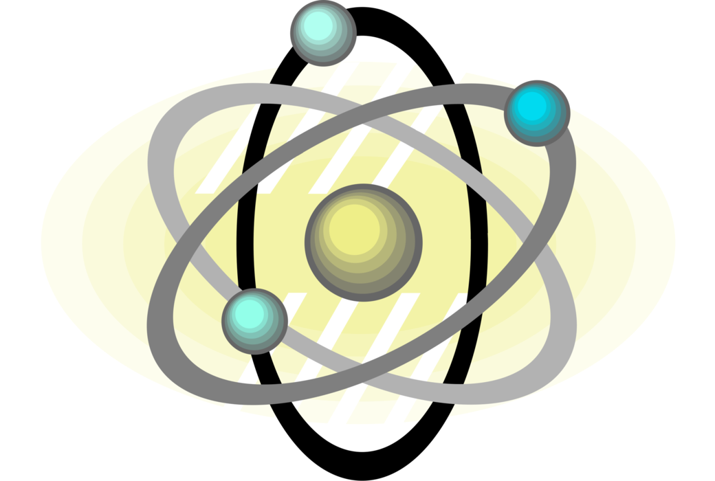 Vector Illustration of Chemistry Atomic Molecule Atoms Held Together by Chemical Bonds