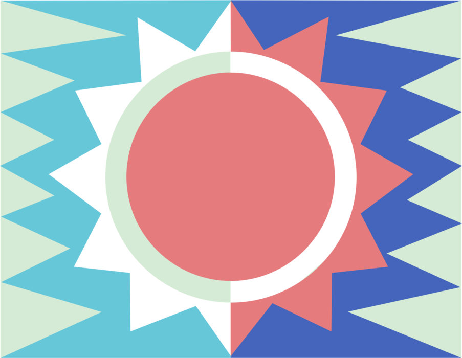 Vector Illustration of Sun Sunshine Symbol 
