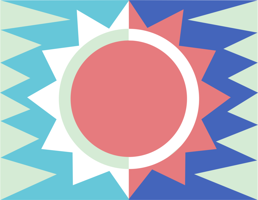 Vector Illustration of Sun Sunshine Symbol 