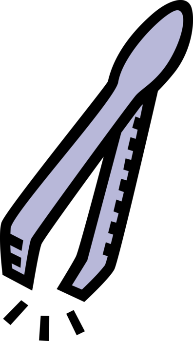 Vector Illustration of Eyebrow Tweezers for Plucking Hair and Manipulating Small Objects