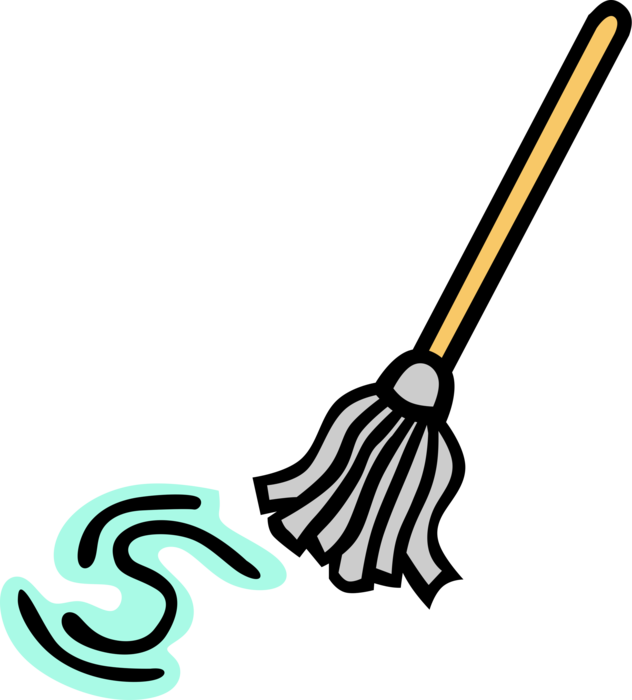 Vector Illustration of Mop used for Cleaning and Washing Floors