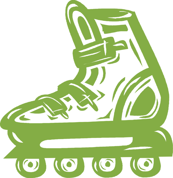 Vector Illustration of Rollerblading Inline Rollerblade Skate