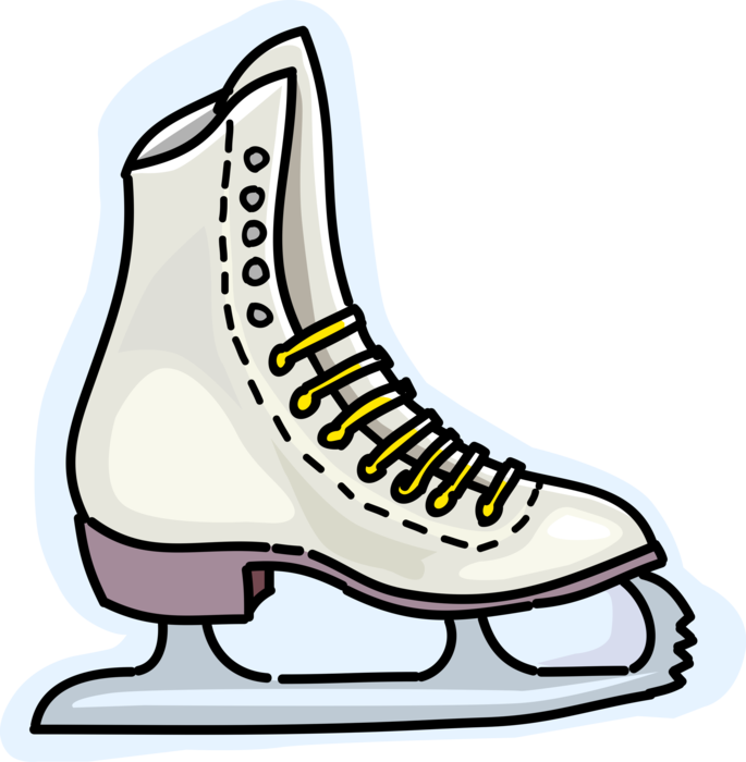 Vector Illustration of Sport of Figure Skating Ice Skate