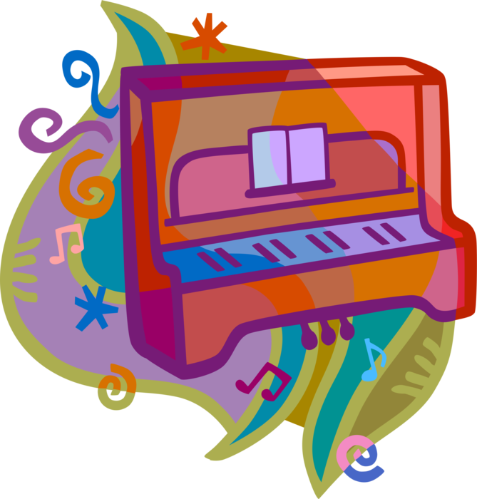 Vector Illustration of Piano Keyboard Musical Instrument
