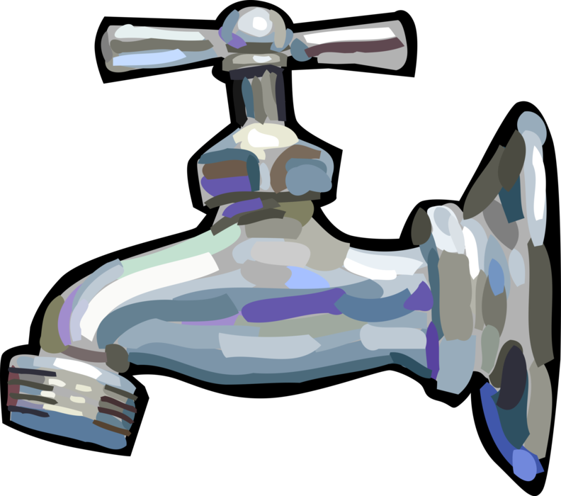 Vector Illustration of Faucet Sink Water Tap