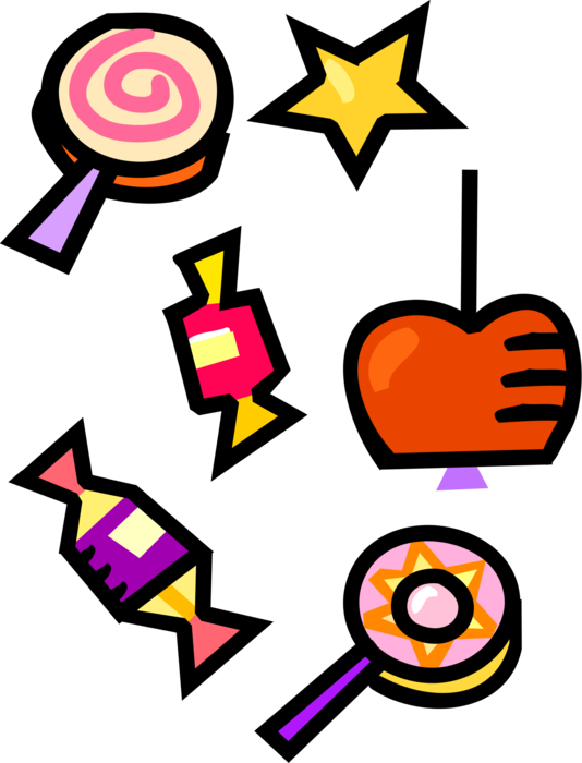 Vector Illustration of Candy Confection Candies