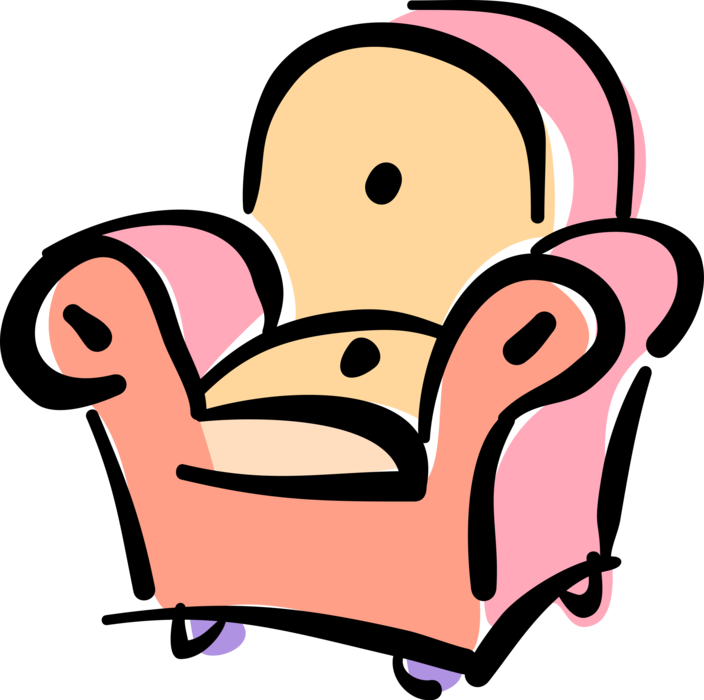 Vector Illustration of Home Furnishings Chair Furniture