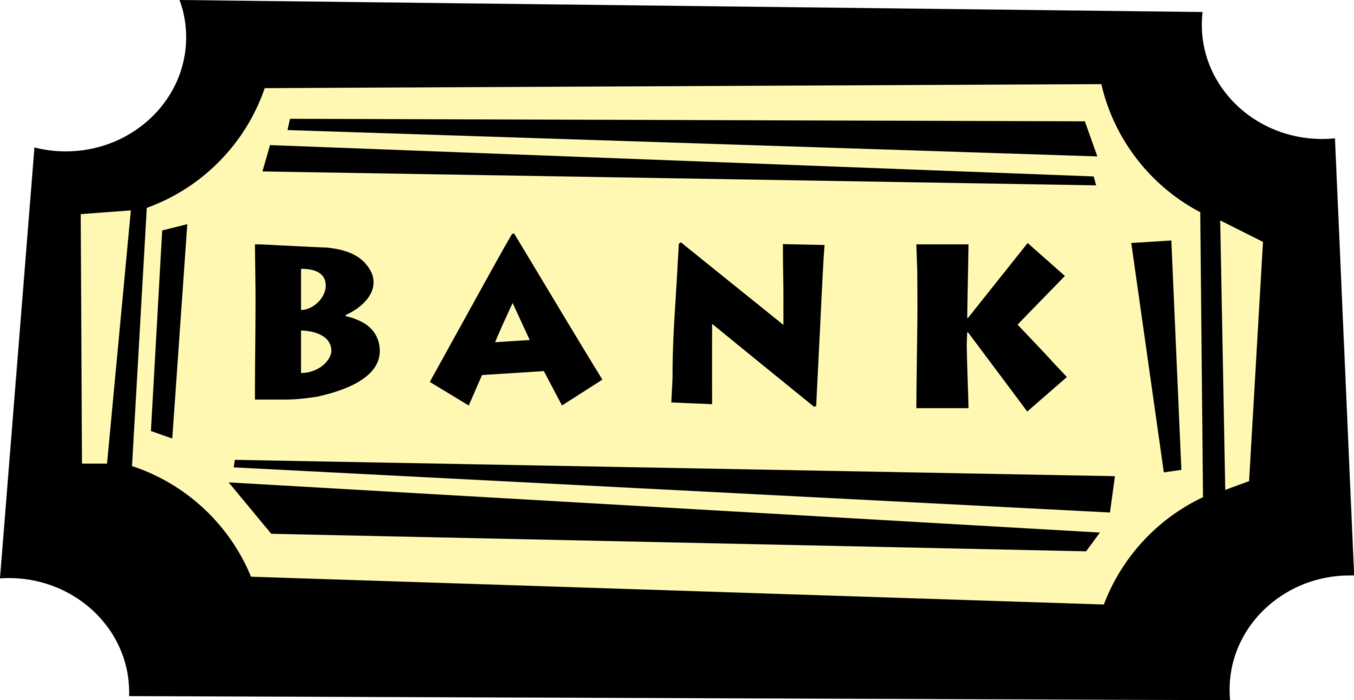 Vector Illustration of Commercial Banking Financial Institution Bank Sign
