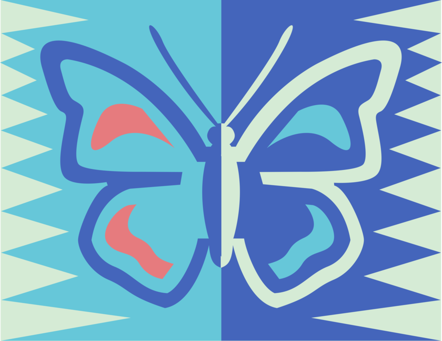 Vector Illustration of Colorful Butterfly Winged Insect