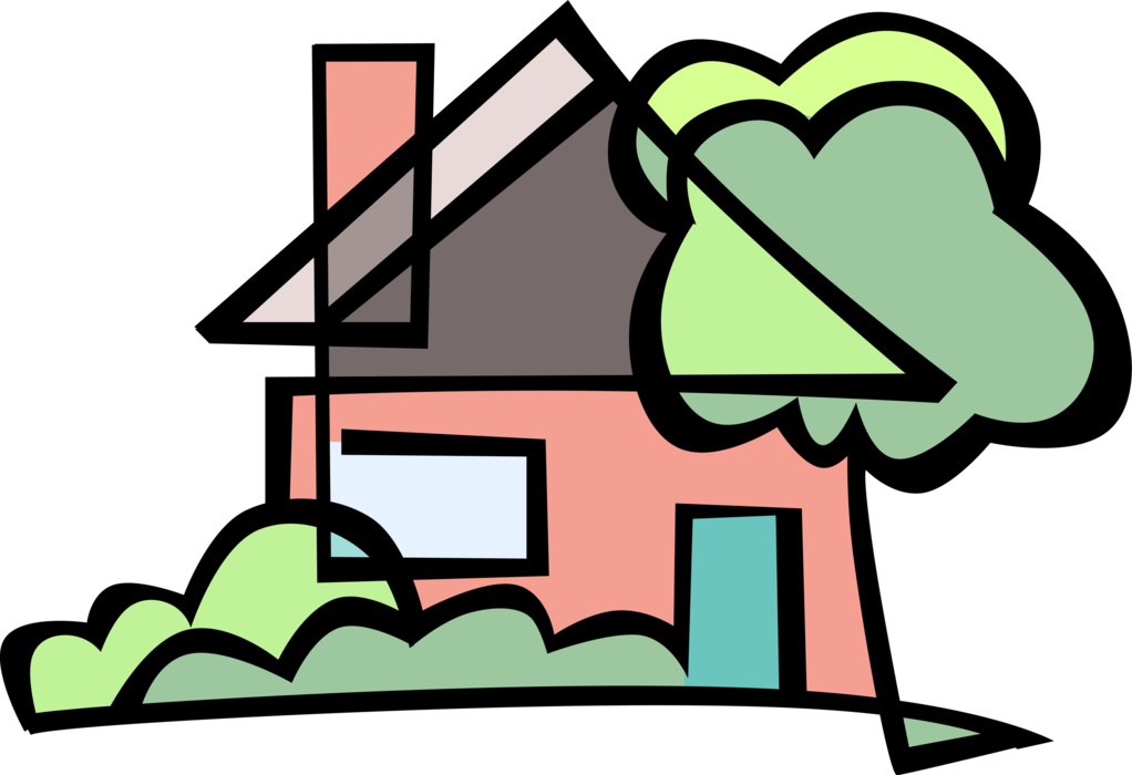 Vector Illustration of Single Family Home House Symbol
