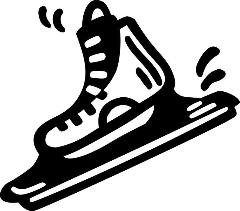 Vector Illustration of Speed Skating Ice Skates
