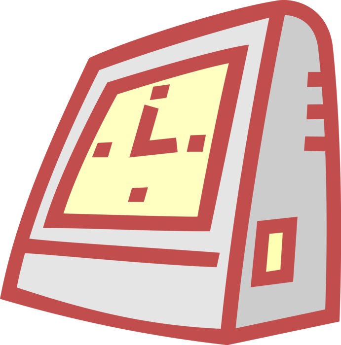 Vector Illustration of Clock Measures, Records, Indicates, Keeps and Co-ordinates Time