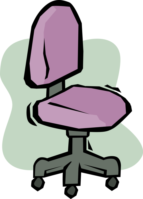 Vector Illustration of Office Furniture Chair on Wheels