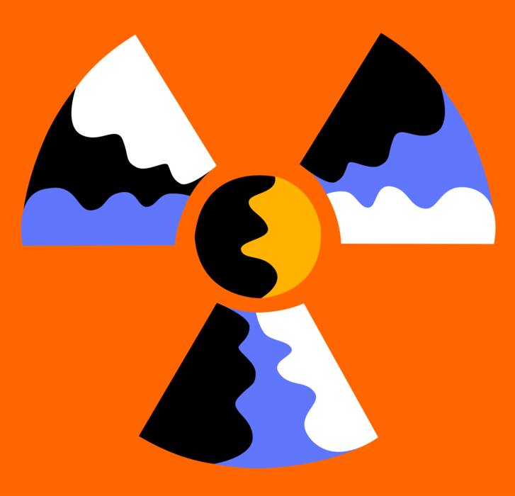 Vector Illustration of Biological Hazard Ionizing Radiation Trefoil Warning Radioactive Symbol