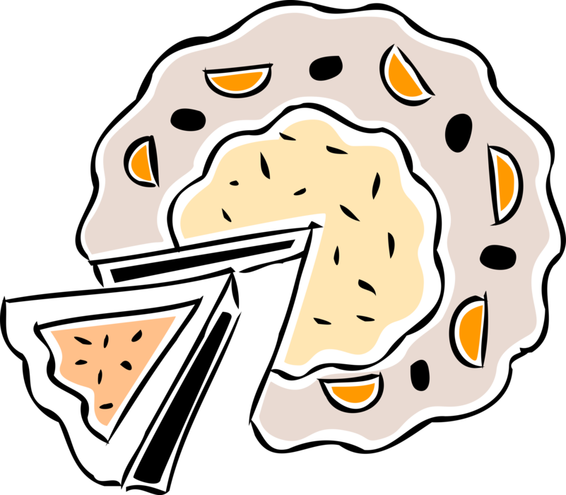 Vector Illustration of Flatbread Pizza Topped with Tomato Sauce and Cheese