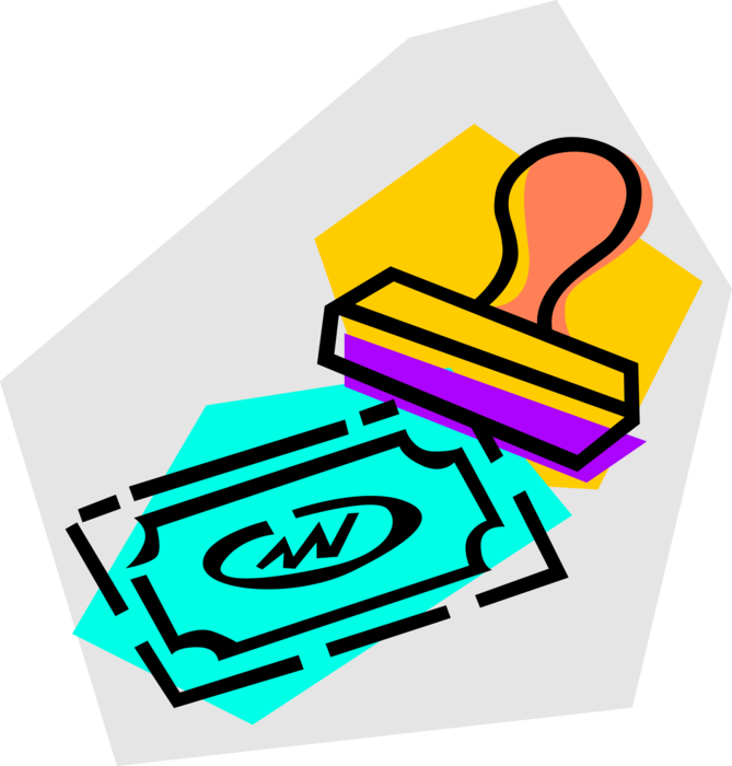 Vector Illustration of Rubber Stamp Imprints Dates, Standard Designations or Notices