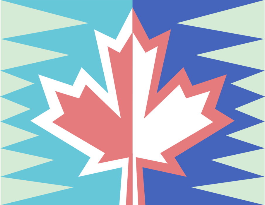 Vector Illustration of National Symbol of Canada Canadian Maple Leaf