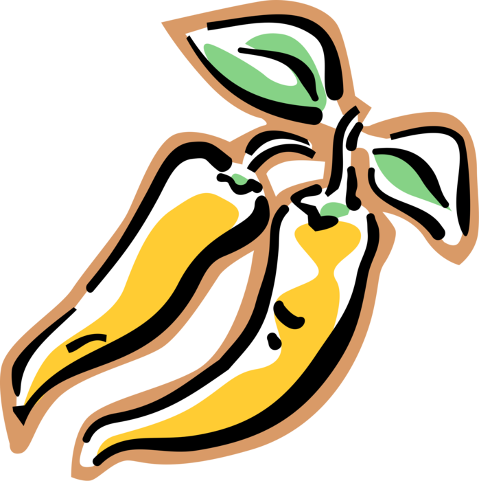 Vector Illustration of Hot Banana Peppers