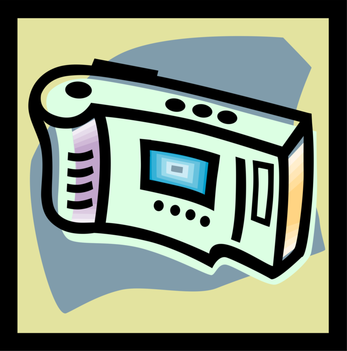 Vector Illustration of Digital Photography Photographic Camera Takes Photos