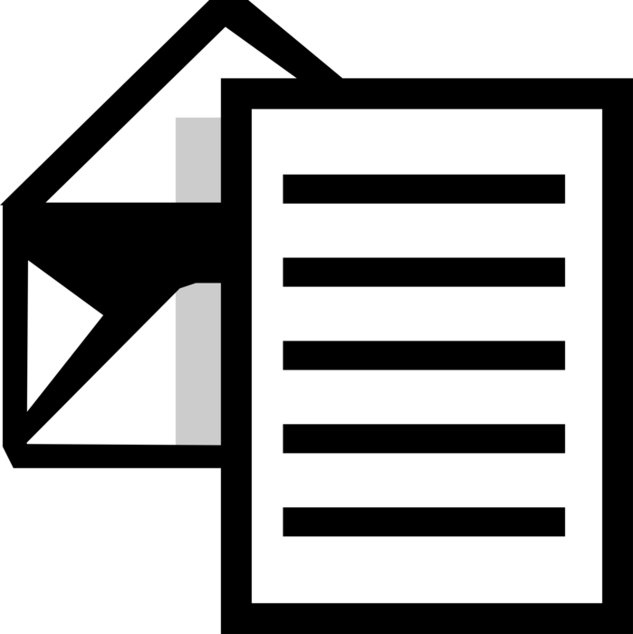 Vector Illustration of Post Office Mail or Postal Airmail Envelope Letter Correspondence