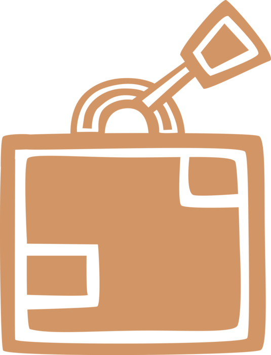 Vector Illustration of Traveler's Baggage or Luggage Suitcase