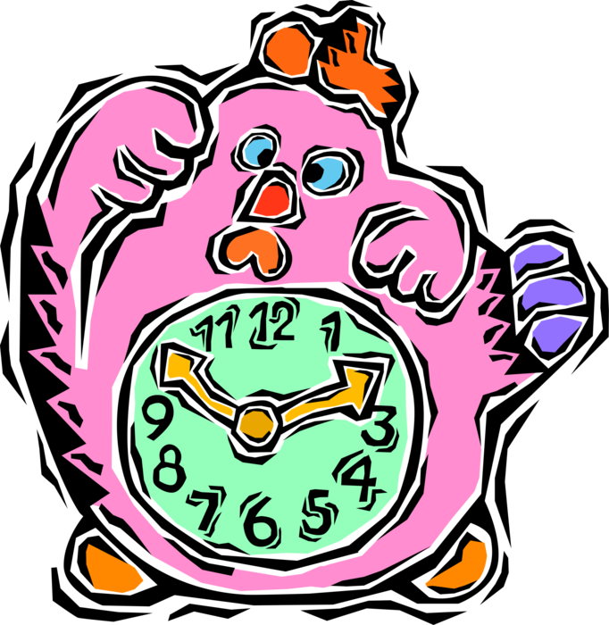 Vector Illustration of Child's Play Toy Clock