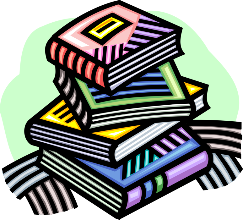 Vector Illustration of Schoolbook Textbook Books