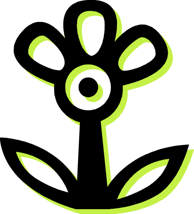 Vector Illustration of Abstract Enigmatic Floral Decorative Vector Design Element