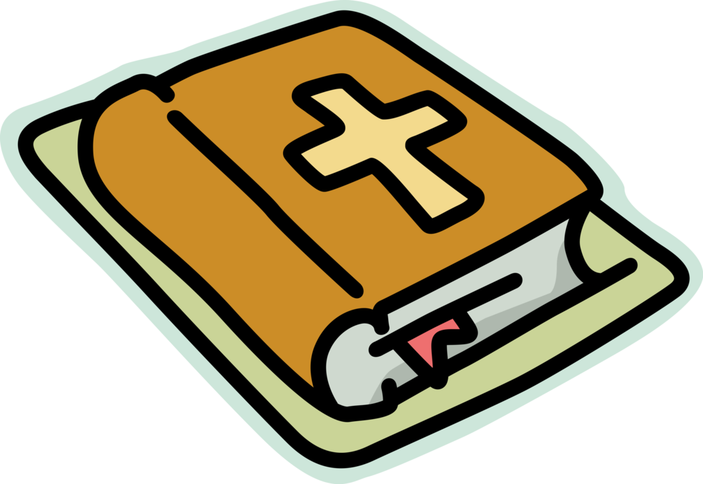 Vector Illustration of Holy Bible Book Product of Divine Inspiration in Judaism and Christianity