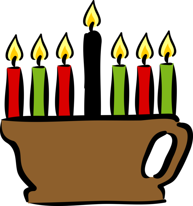 Vector Illustration of Menorah Lampstand Seven-Branched Candle Candelabra used in Ancient Tabernacle