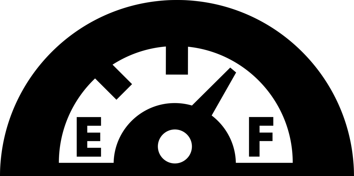 Vector Illustration of Automobile Motor Vehicle Car Petroleum Gasoline Fuel Gauge
