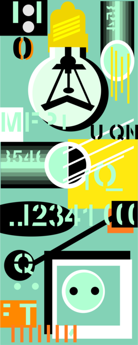 Vector Illustration of Light Energy and Optical Fibers Transmit Light Signals in Fiber-Optic Communications