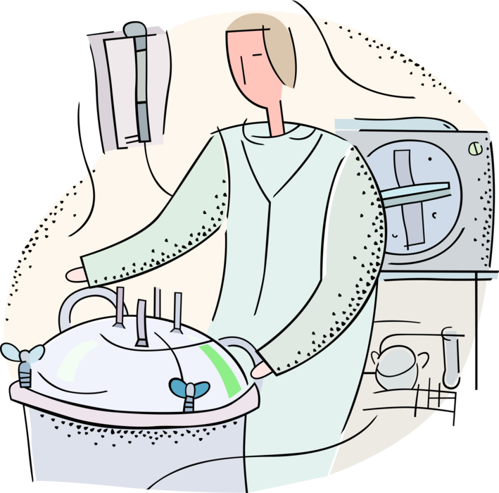 Vector Illustration of Science Research Laboratory Pressure Vessel used in Scientific Experiments