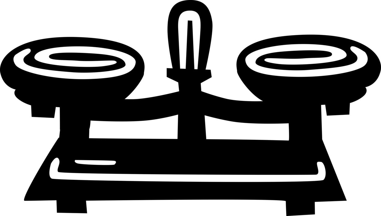 Vector Illustration of Weigh Scale Force-Measuring Device for Weight Measurement