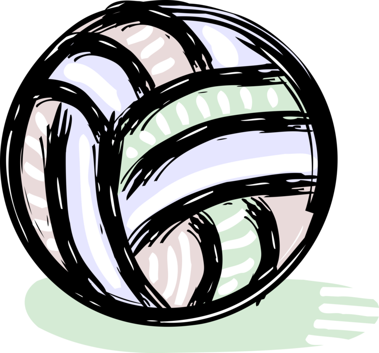Vector Illustration of Volleyball Team Sports Game Ball